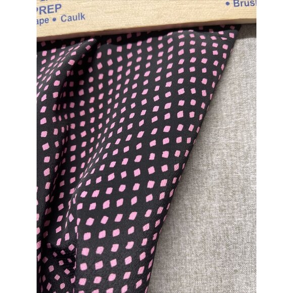 Leslie Belle Womens Polka Dot Maxi Dress Size 8 Black Pink Sleeveless - Picture 10 of 14